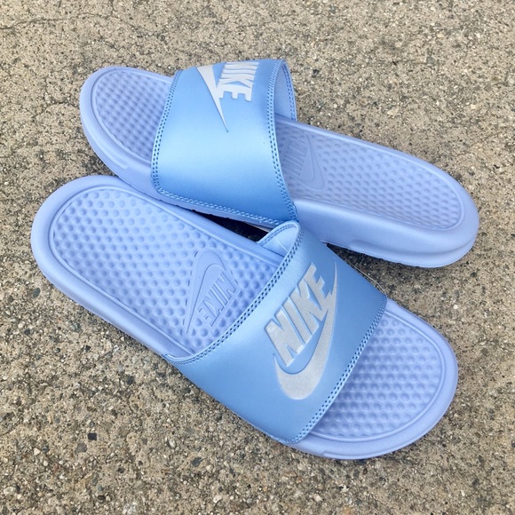 WMNS NIKE BENASSI SLIDES JUST DO IT JDI ICY ICE - Picture 7 of 8